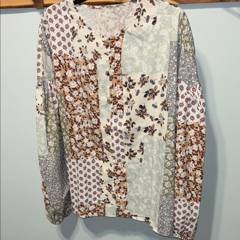 Floral Patchwork Blouse